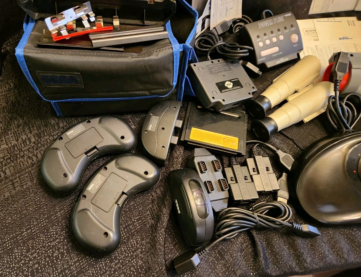 Sega Genesis Lot Menacer Wireless Controllers Arcade Stick *Parts Only Untested