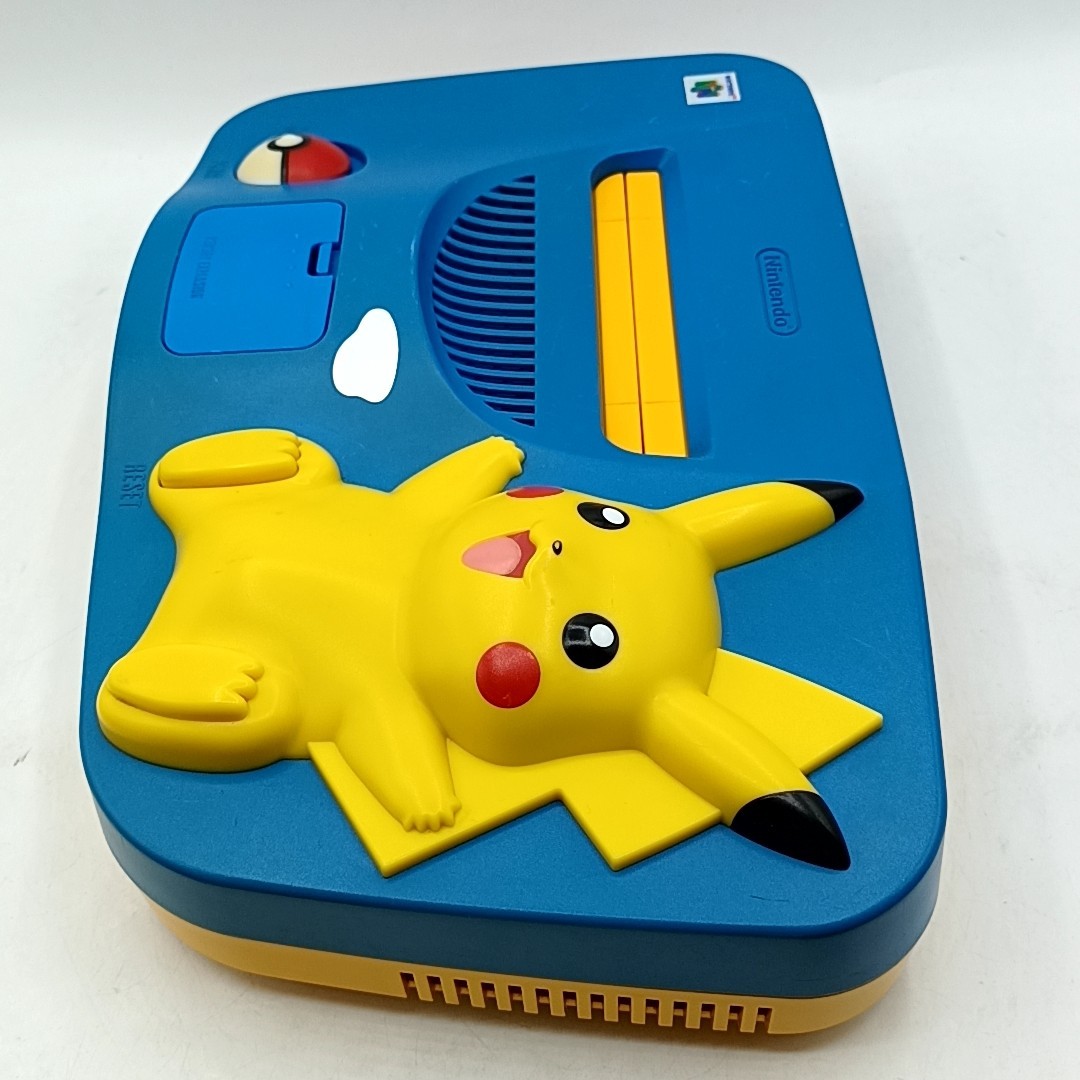 Nintendo 64 Pikachu Blue / Yellow Console Set Region Free NTSC-J NTSC-U/C