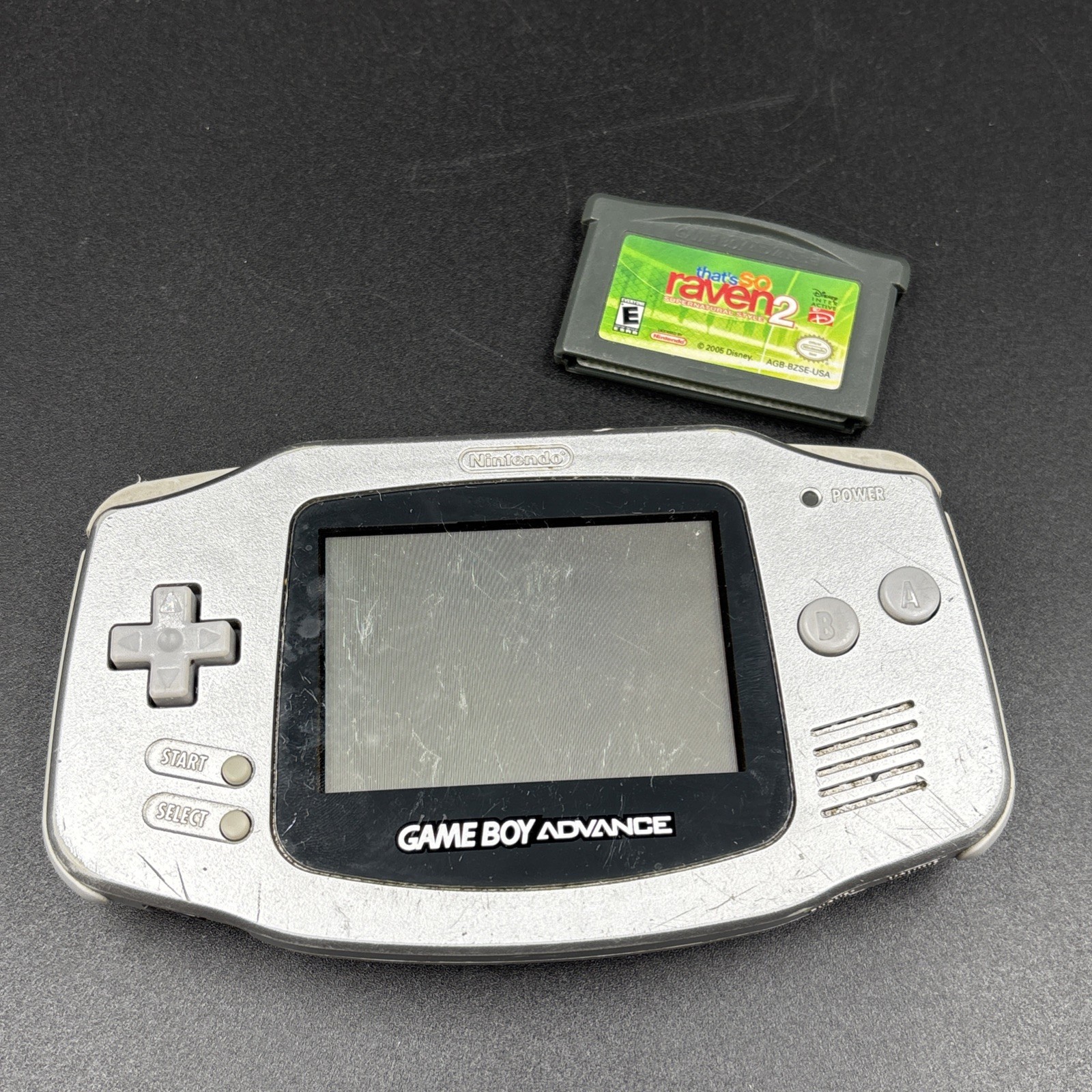 Nintendo Gameboy Advance GBA Platinum Silver Handheld Console AGB-001 Tested