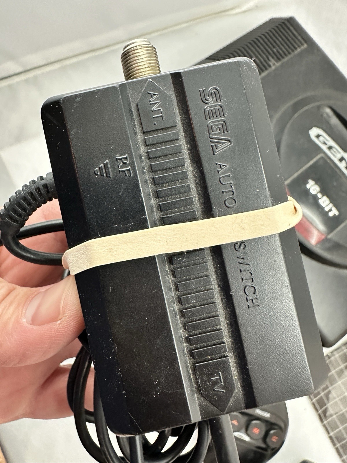 SEGA GENESIS Console MK-1601 System Powers On, RF Adapter w/Manual – Untested