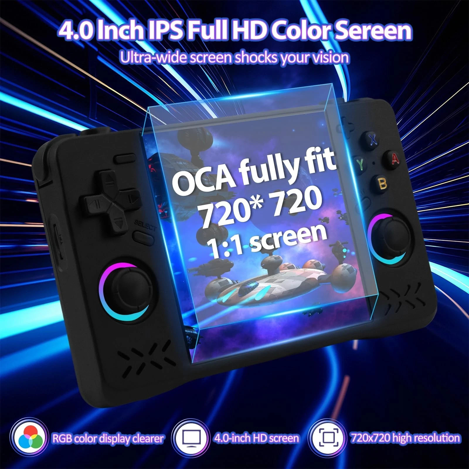 Upgraded XF40H Handheld Game Console, Retro Gaming Console Preloaded Classic Gam
