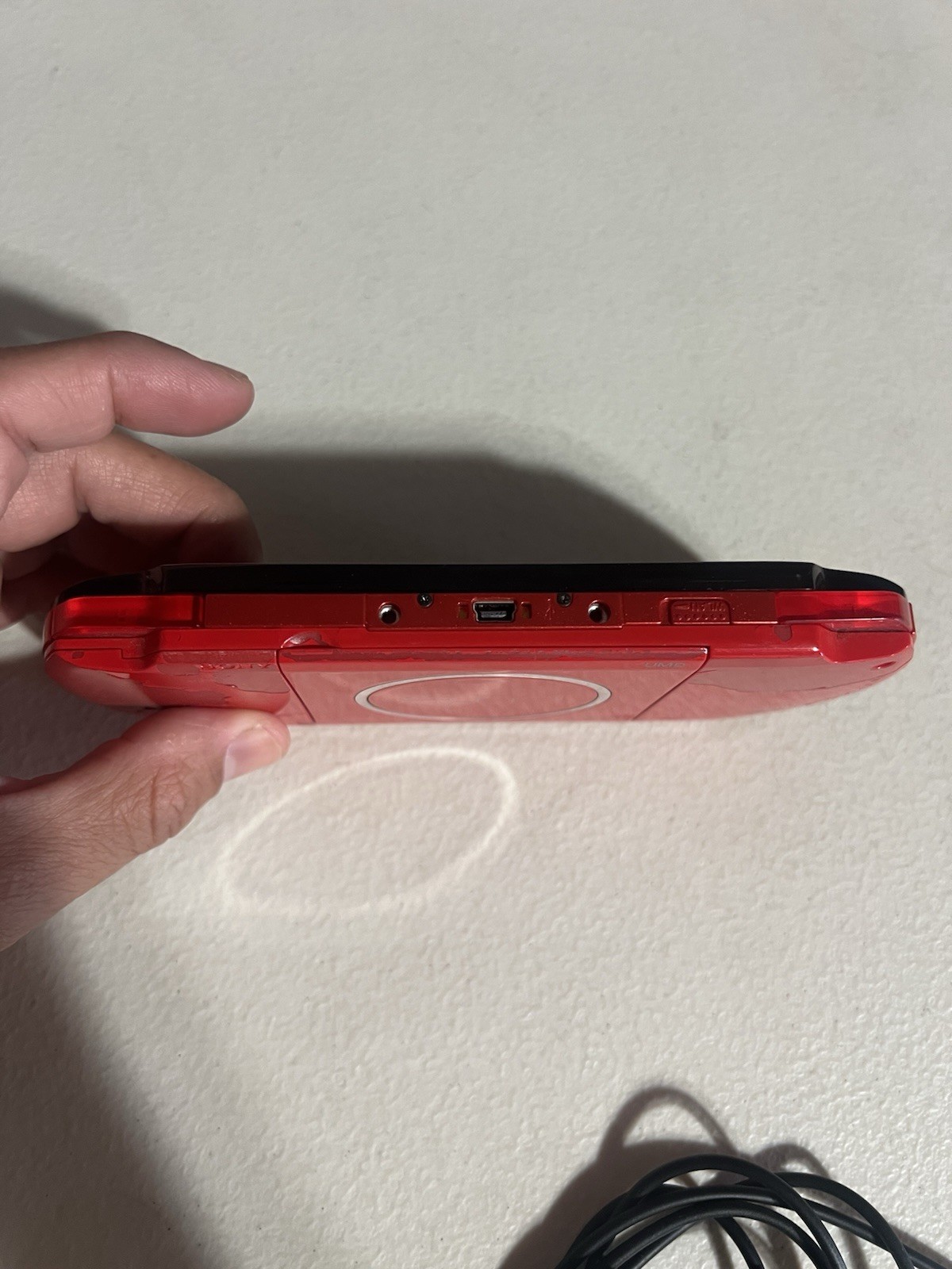 Sony PSP 3000 Console Red Black No Battery No Charger with Memory Card 1GB