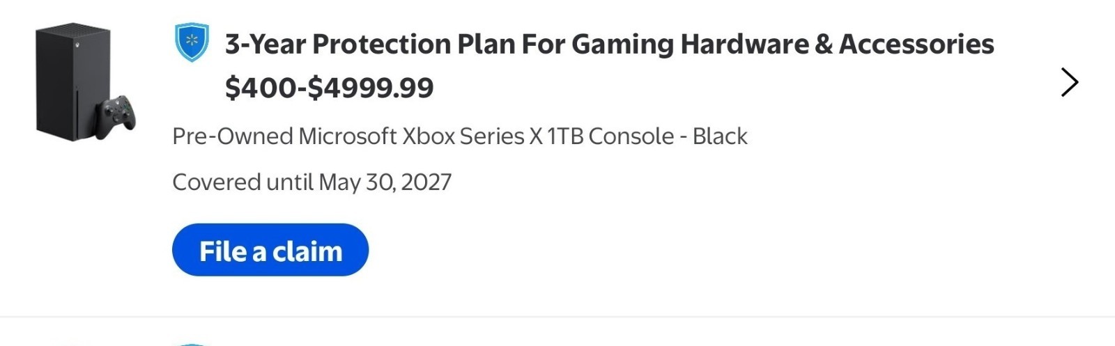 Microsoft Xbox Series X Console 1TB SSD w/ 2 years insurance inc. Black Open Box