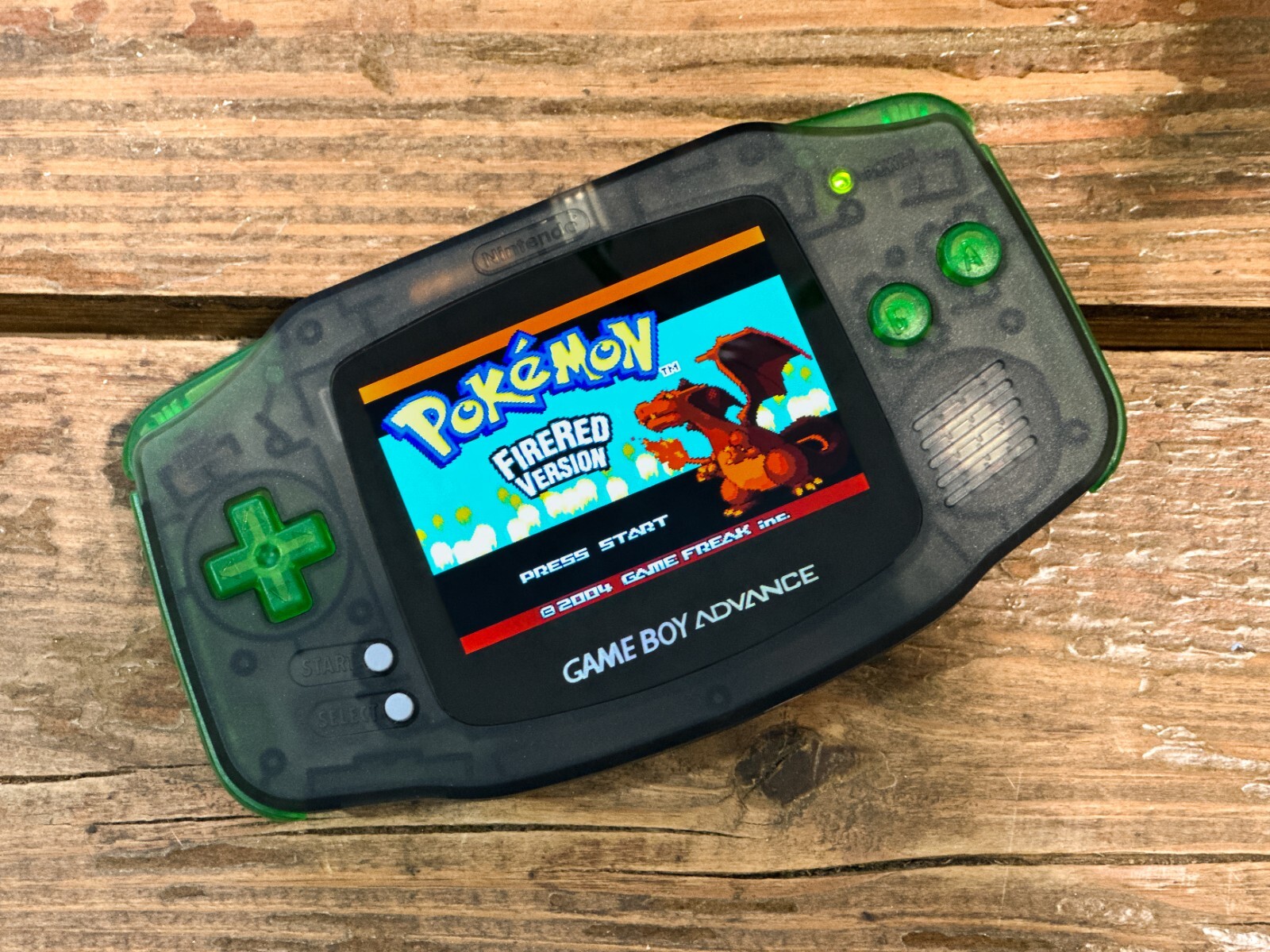 Nintendo Game Boy Advance GBA V5 IPS LCD CLEAR BLACK USB-C Rechargeable Battery