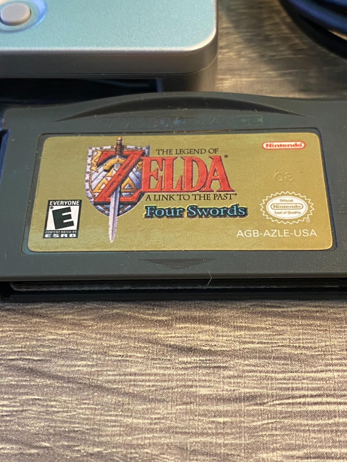 Nintendo Game Boy Advance SP AGS-001 – Silver / Platinum & Games – Zelda, Mario