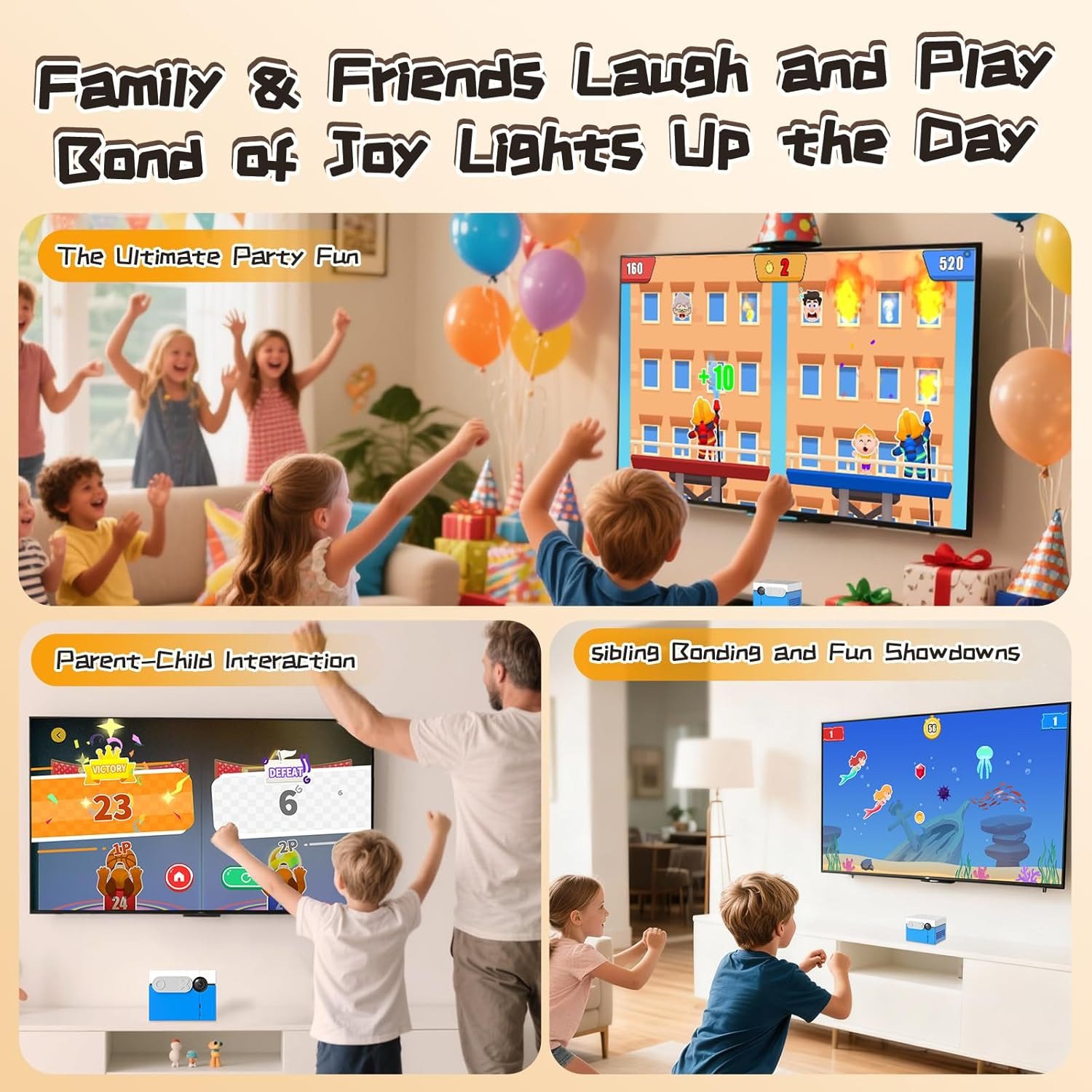 KINHANK Motionx – Motion Sensing Game Console for Kids&Families with 41 Games +