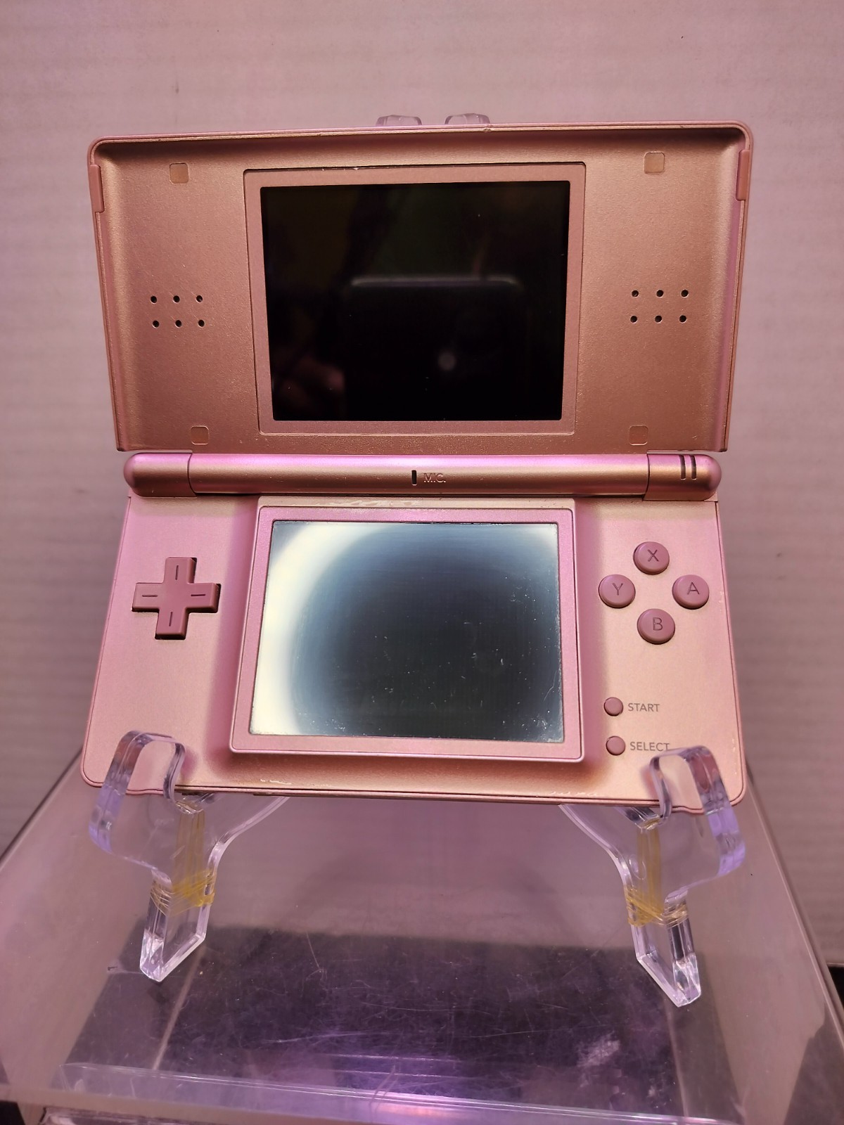 Nintendo DS Lite Metallic Rose Pink Handheld Console USG-001bAS-IS FPOR READ