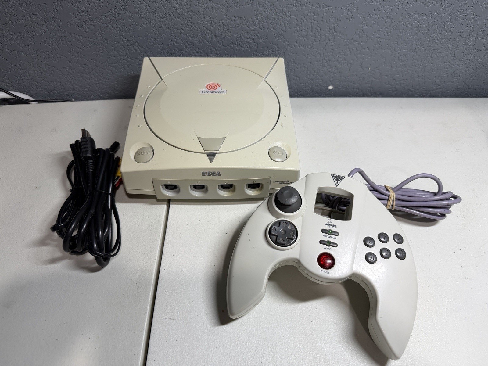 Sega Dreamcast White W/Third Party Controller, Tested/Working