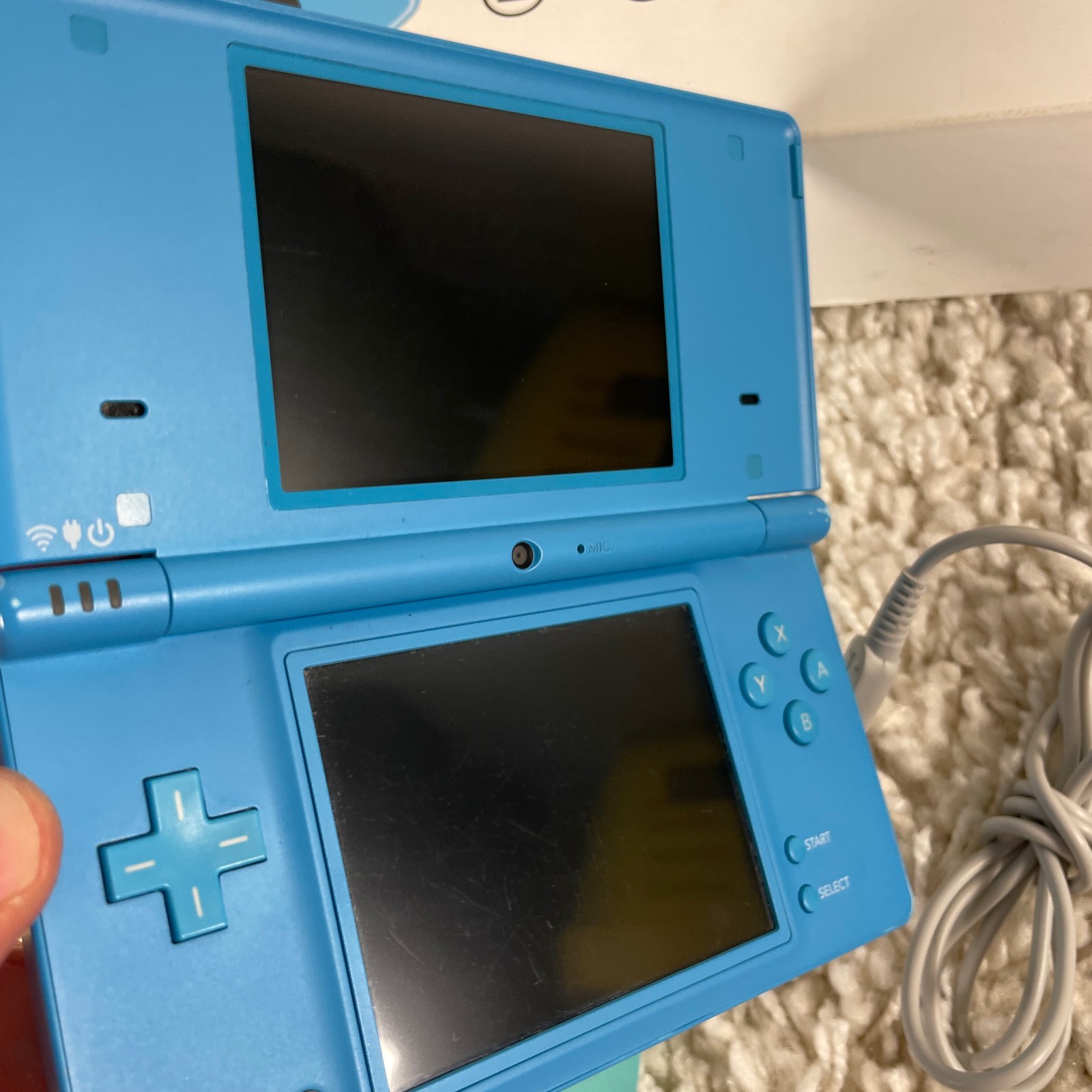 Nintendo DSi Teal Blue Handheld Console System TWL-001 Complete in Box Read