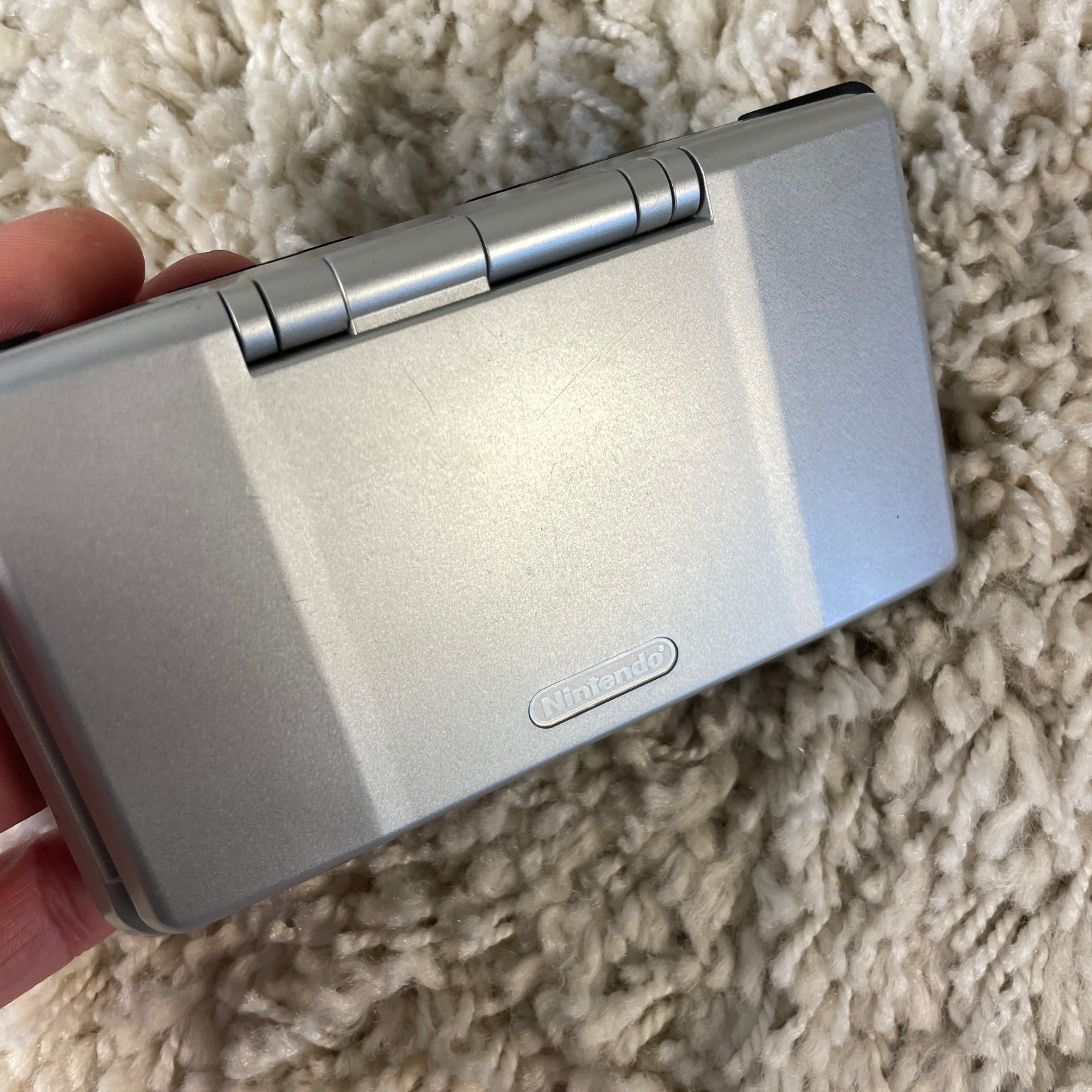 Nintendo DS Original NTR-001 Titanium Silver Handheld Console System READ