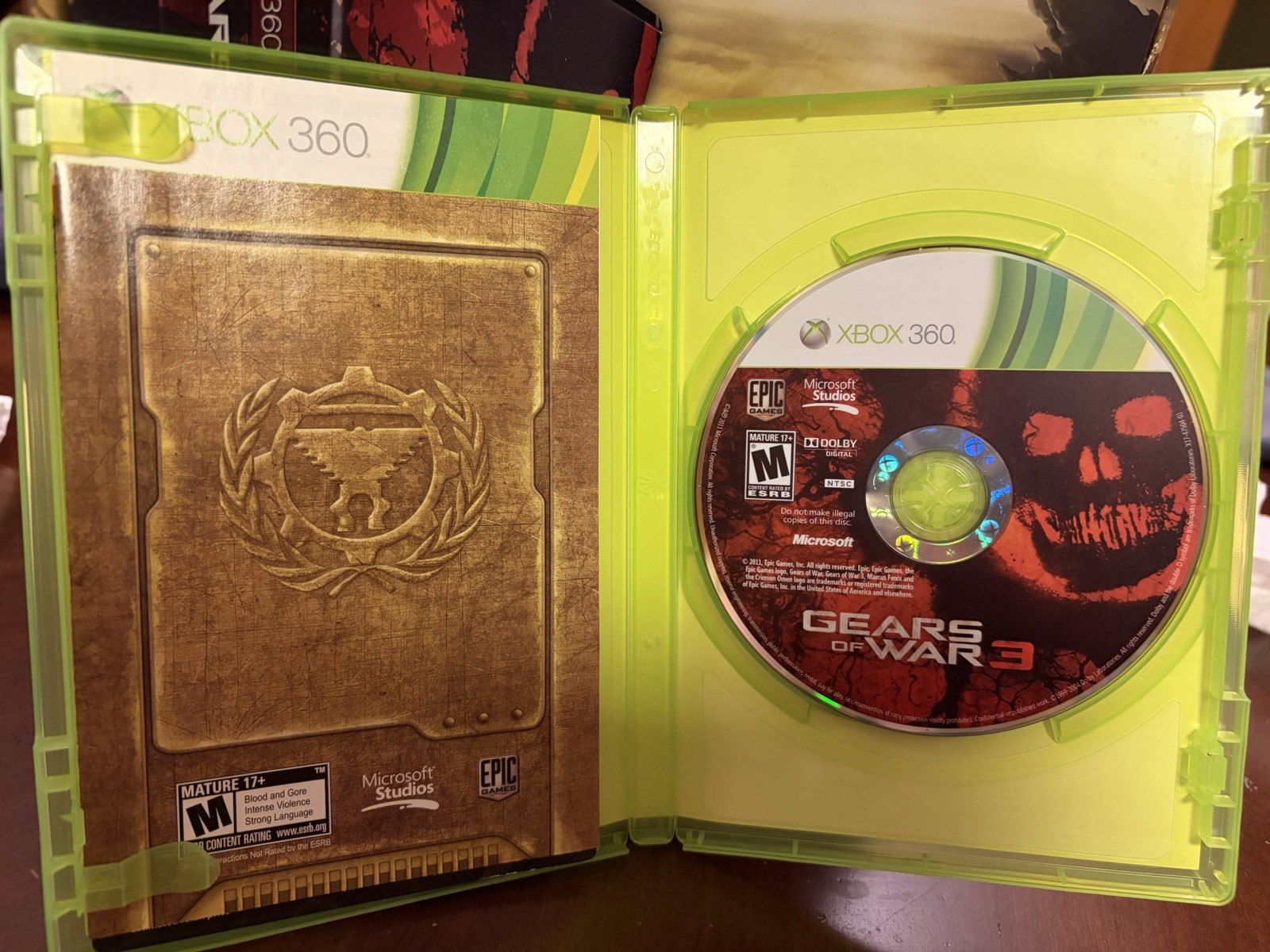 Limited Edition Gears of War 3 320GB Xbox 360 with Box, Game Guide, & Triple PAC