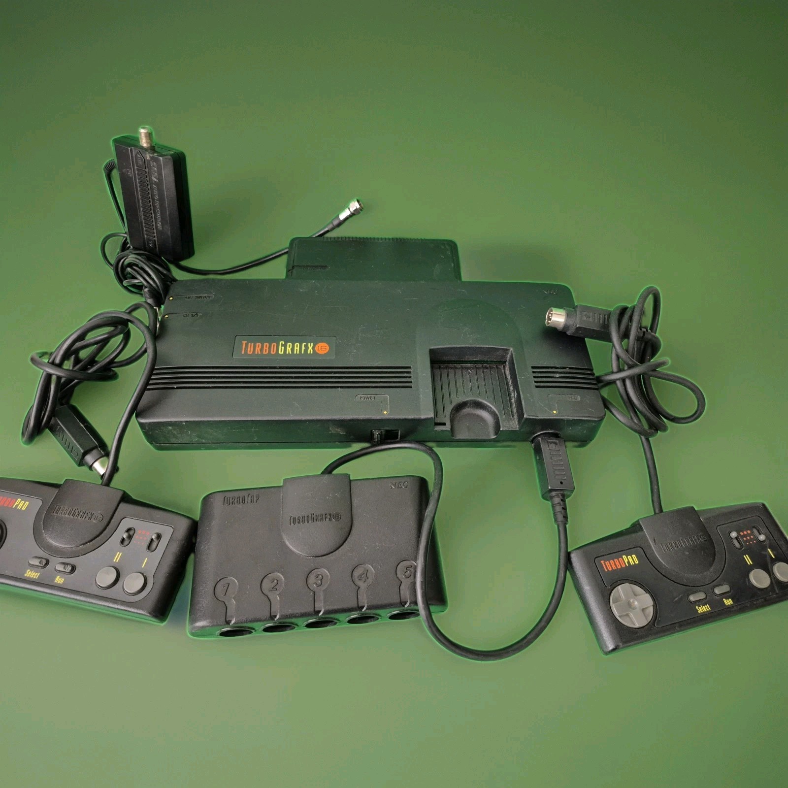NEC Turbo Grafx-16 Console with two Controllers and TurboTap Used