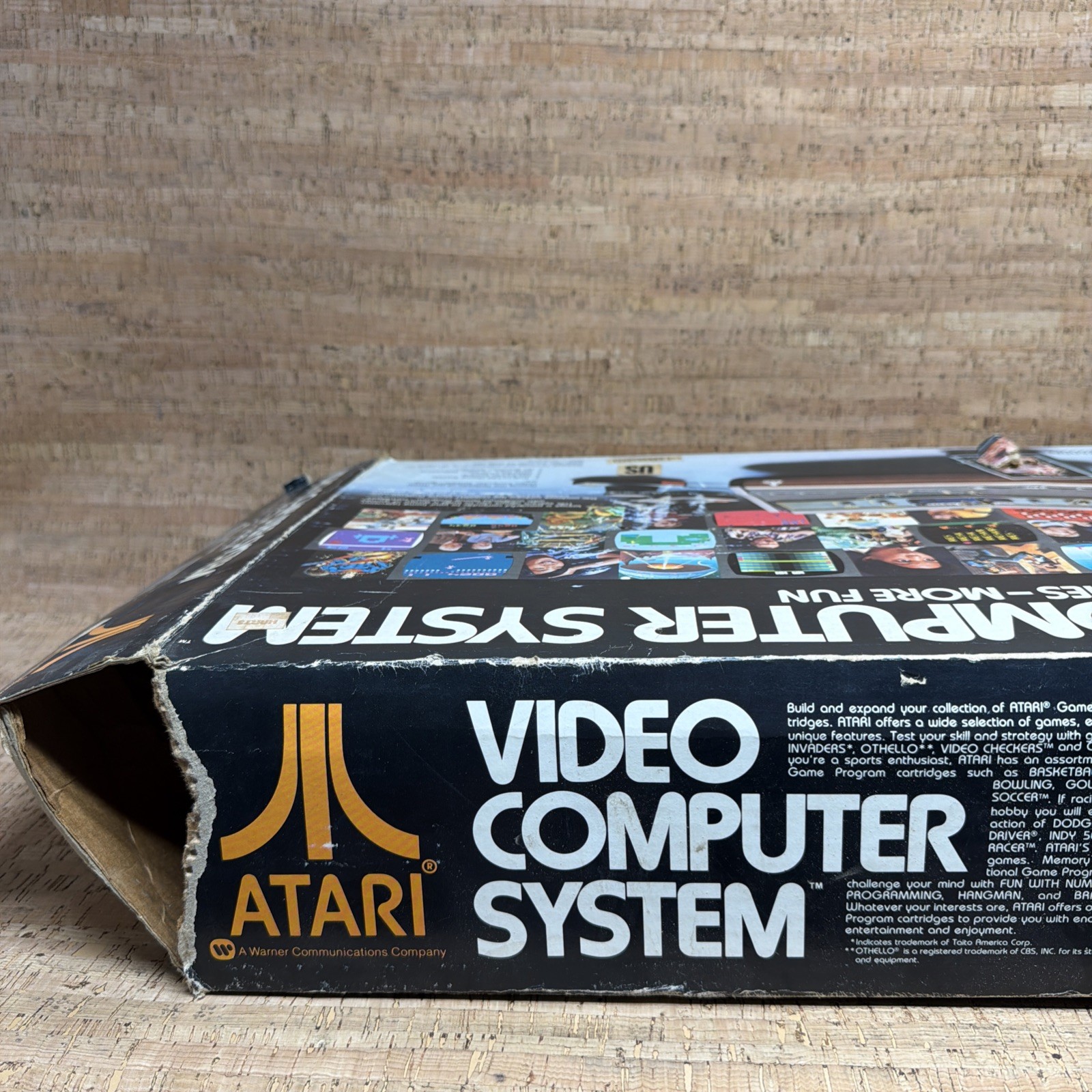Atari 2600 Woody 4 Switch Console With Box Joysticks & Paddles Working