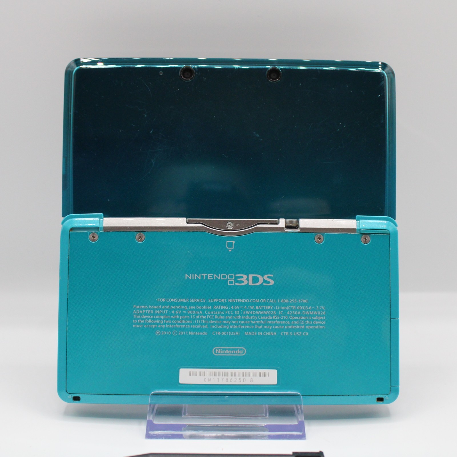 *Refurbished* Nintendo 3DS Aqua Blue Portable Gaming Console – 1 Year Warranty