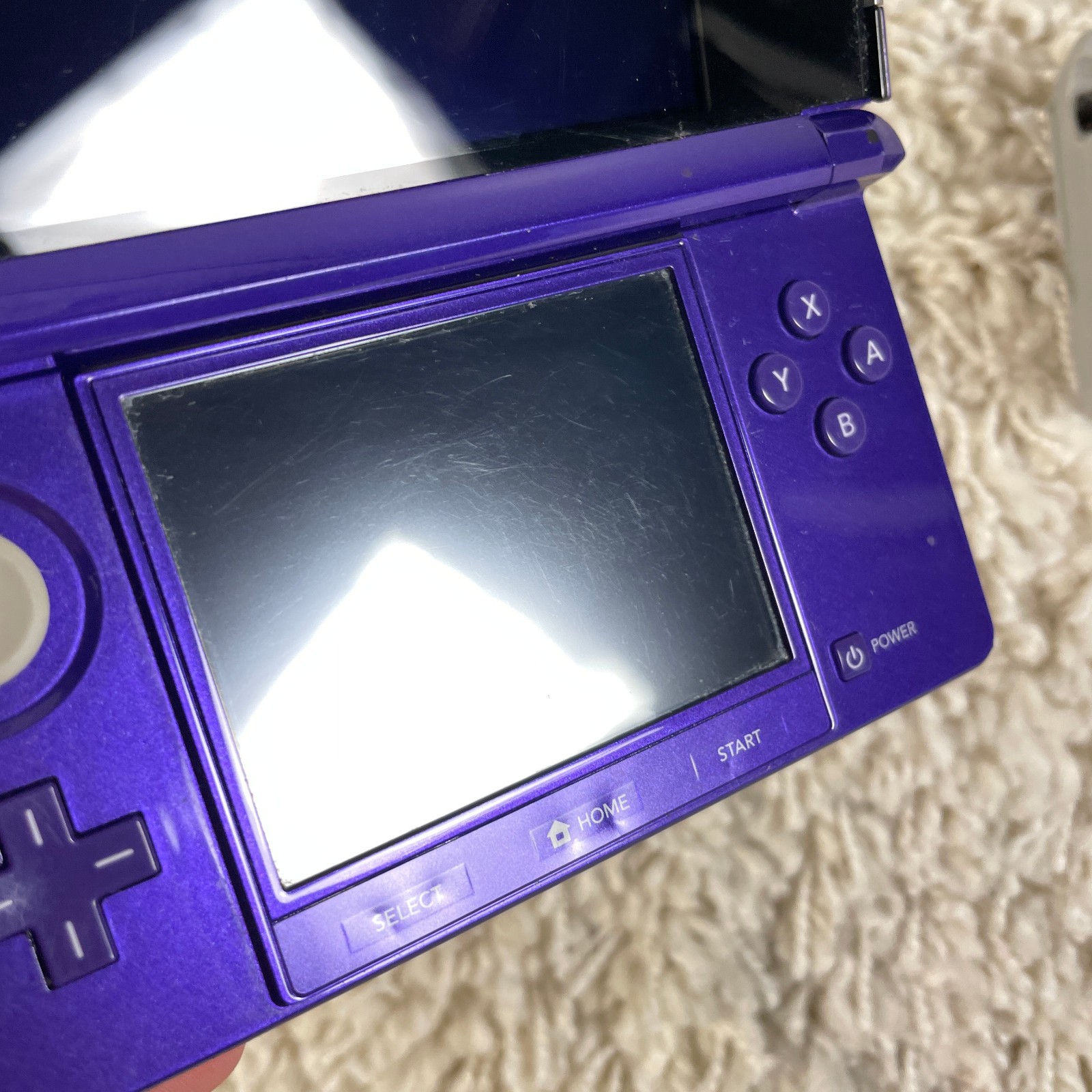 Nintendo 3DS Midnight Purple Handheld Console System CTR-001 Tested