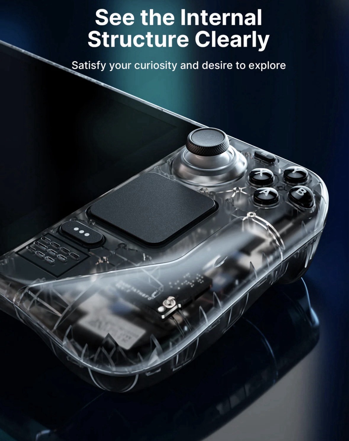 JSAUX Tawny Transparent Clear Edition Back Plate Compatible for Steam Deck