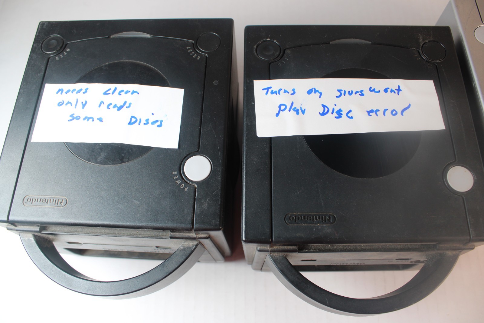 Nintendo Gamecube 3 X DOL-001 / 1 X DOL-101 FOR PARTS CONSOLES LOT