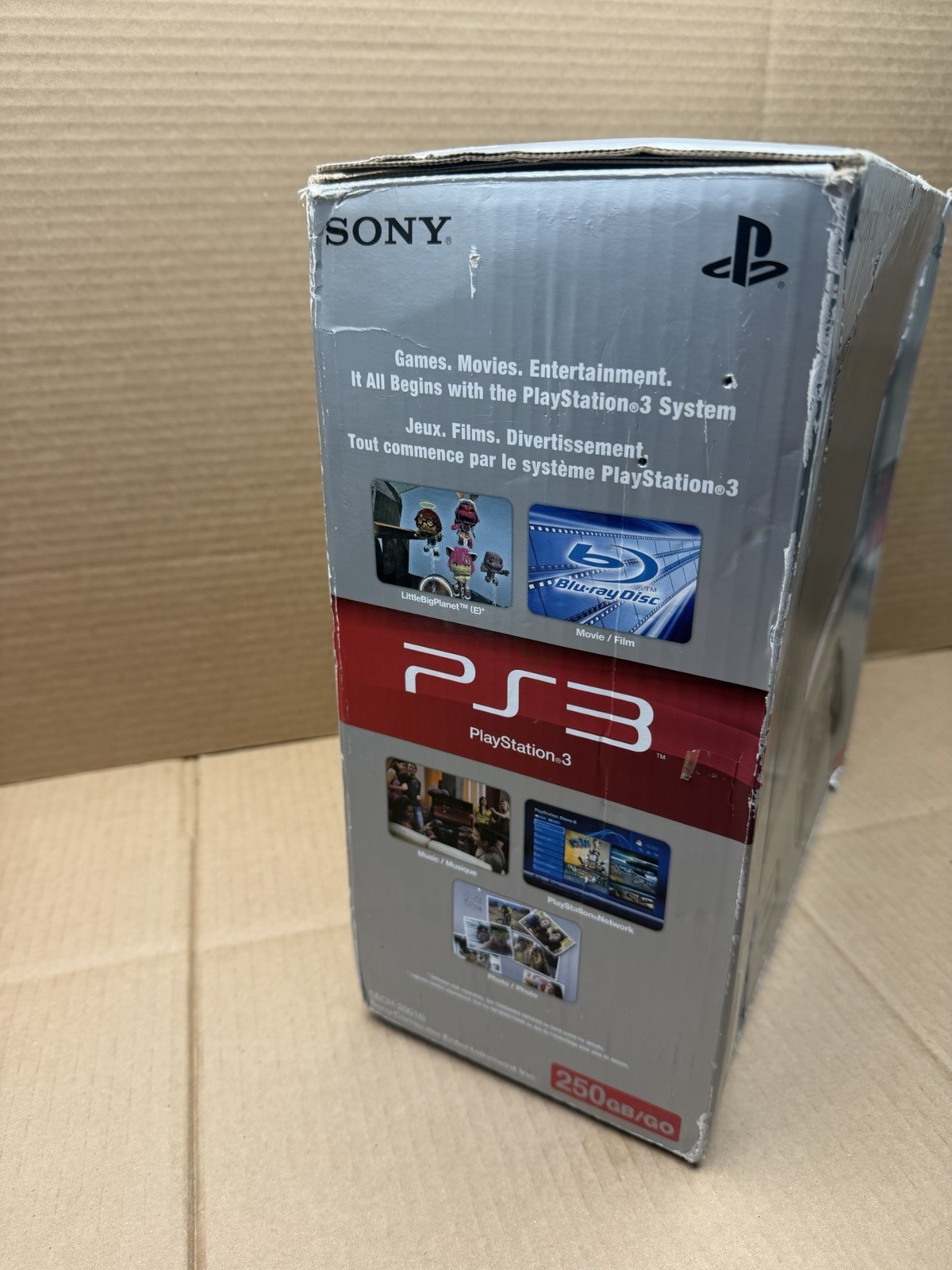 Sony PS3 Slim 250GB Console CECH-2001B In Box, & 13 Games
