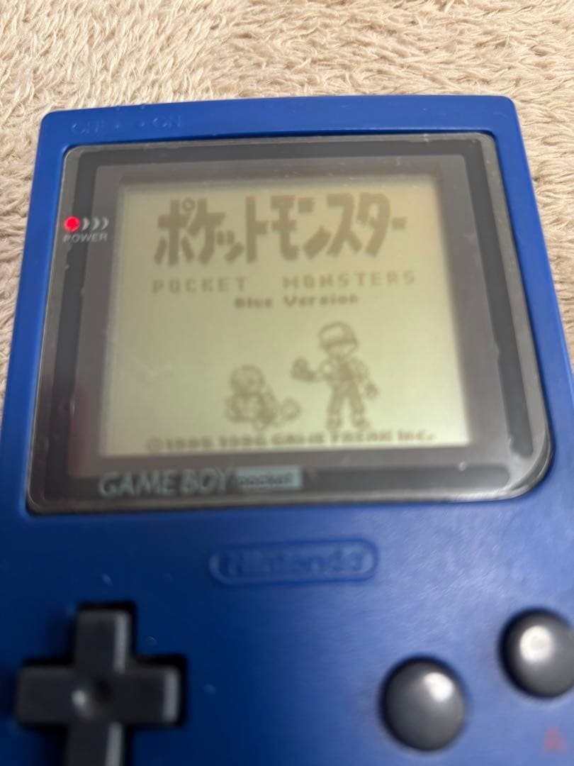 Game Boy Pocket, Blue, Seibu Lions logo, MGB-001, with box, used.