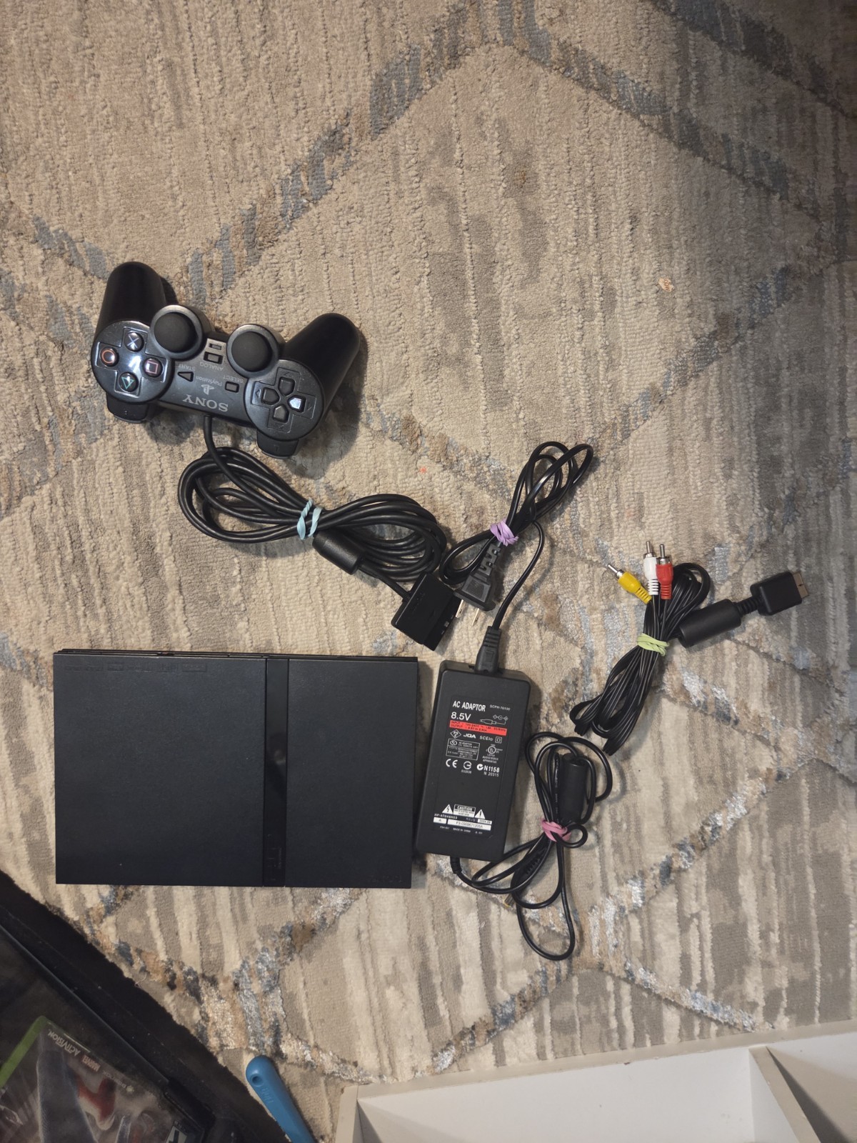 Sony PlayStation 2 Slim SCPH-79001 Black NTSC-U/C Console Bundle w/ Controller