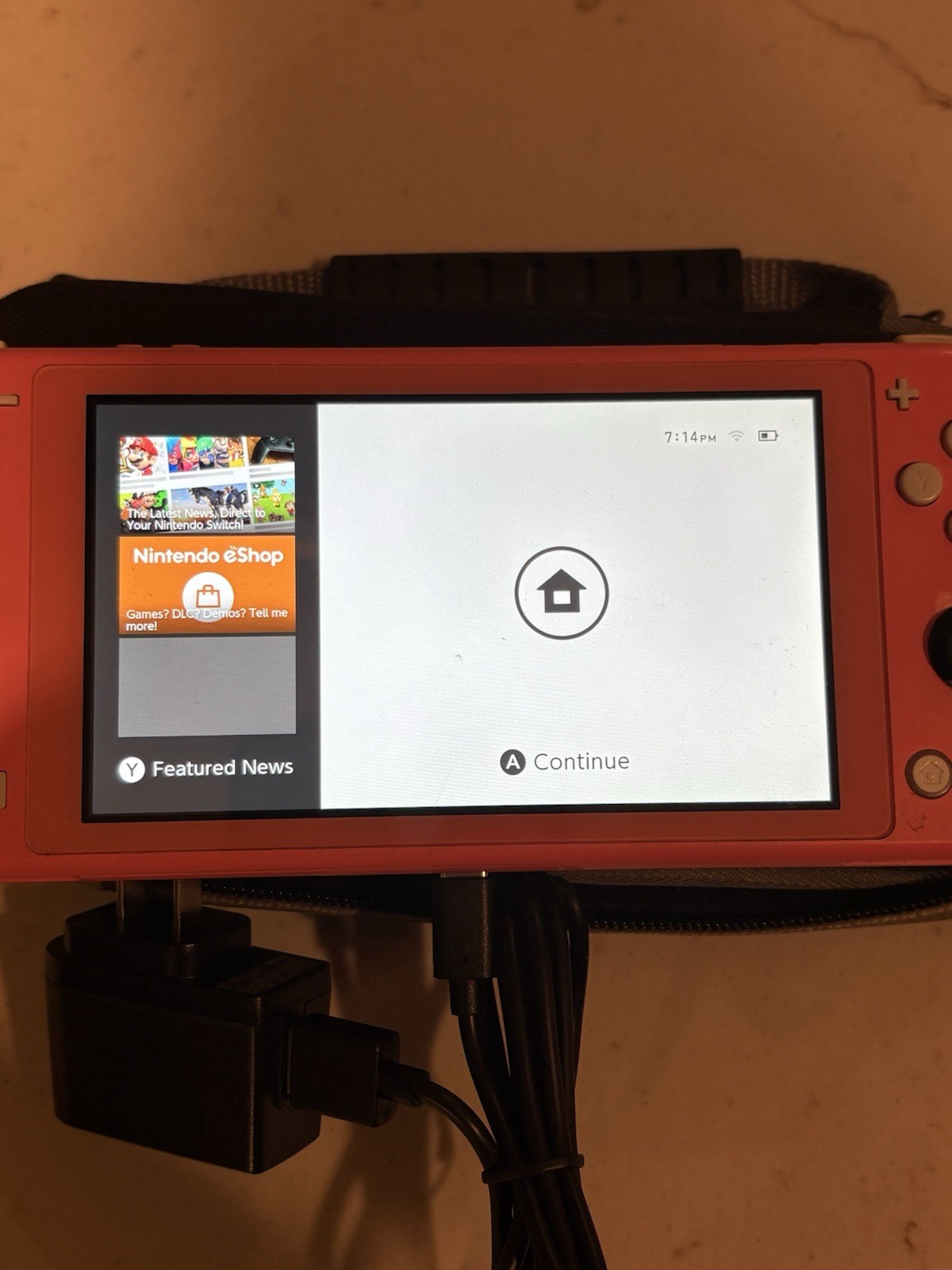 Nintendo Switch Lite HDH-001 32 GB Console -Coral- w/Charger, Travel Case “READ”