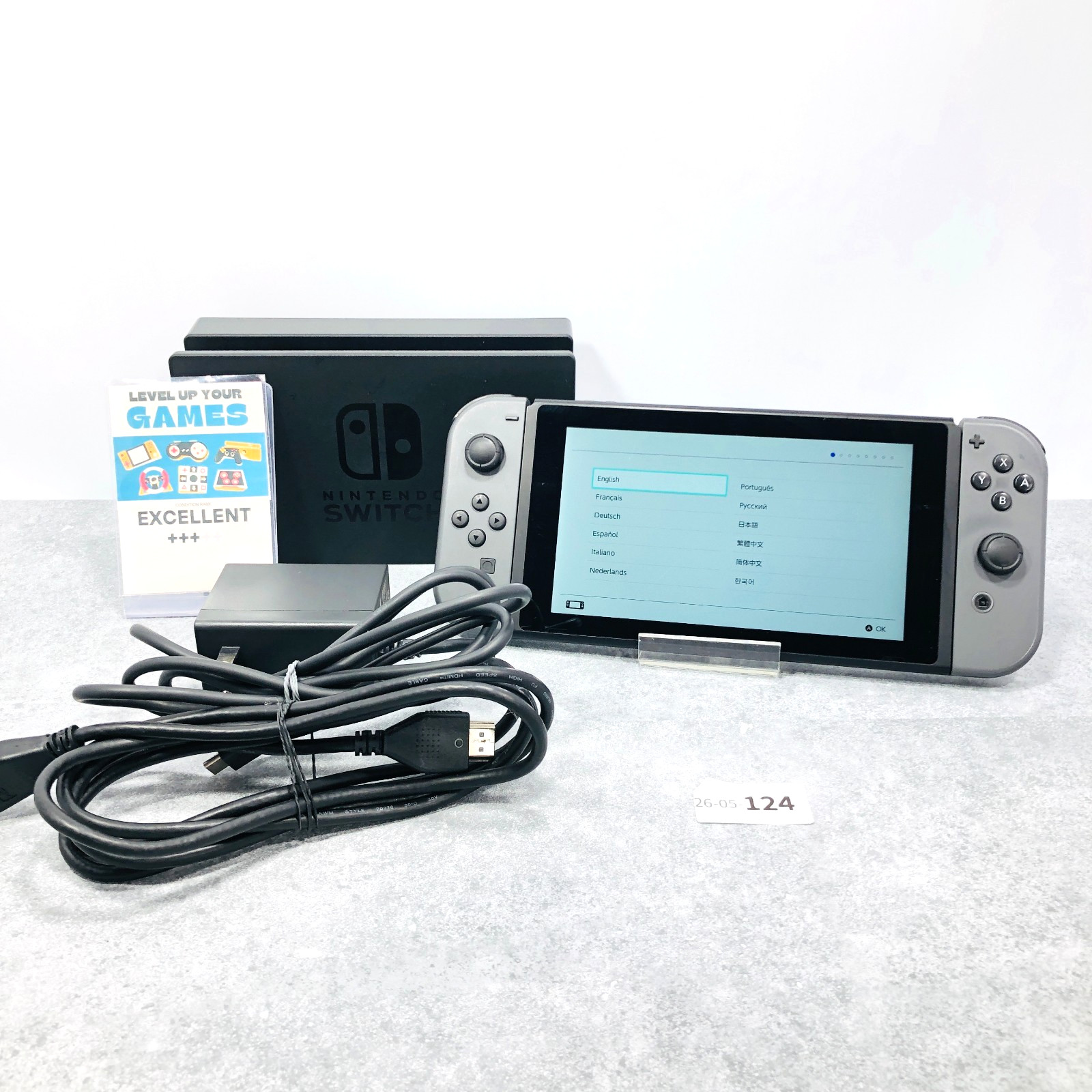 [EX+3] Nintendo Switch V1 Hac-001 2018 Console Region Free gray Japan 26-05-124