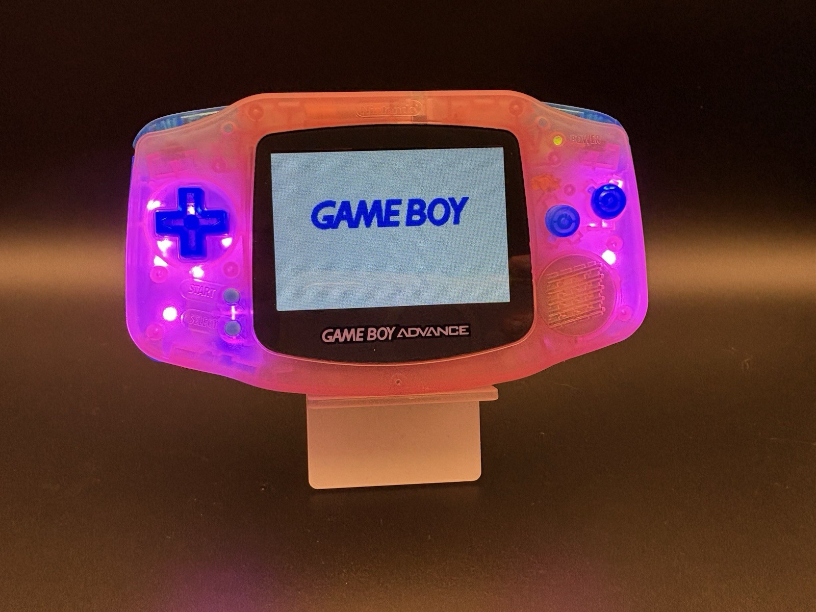 Custom IPS Nintendo Game Boy Advance 32MB System – OEM Fuchsia Pink Shell
