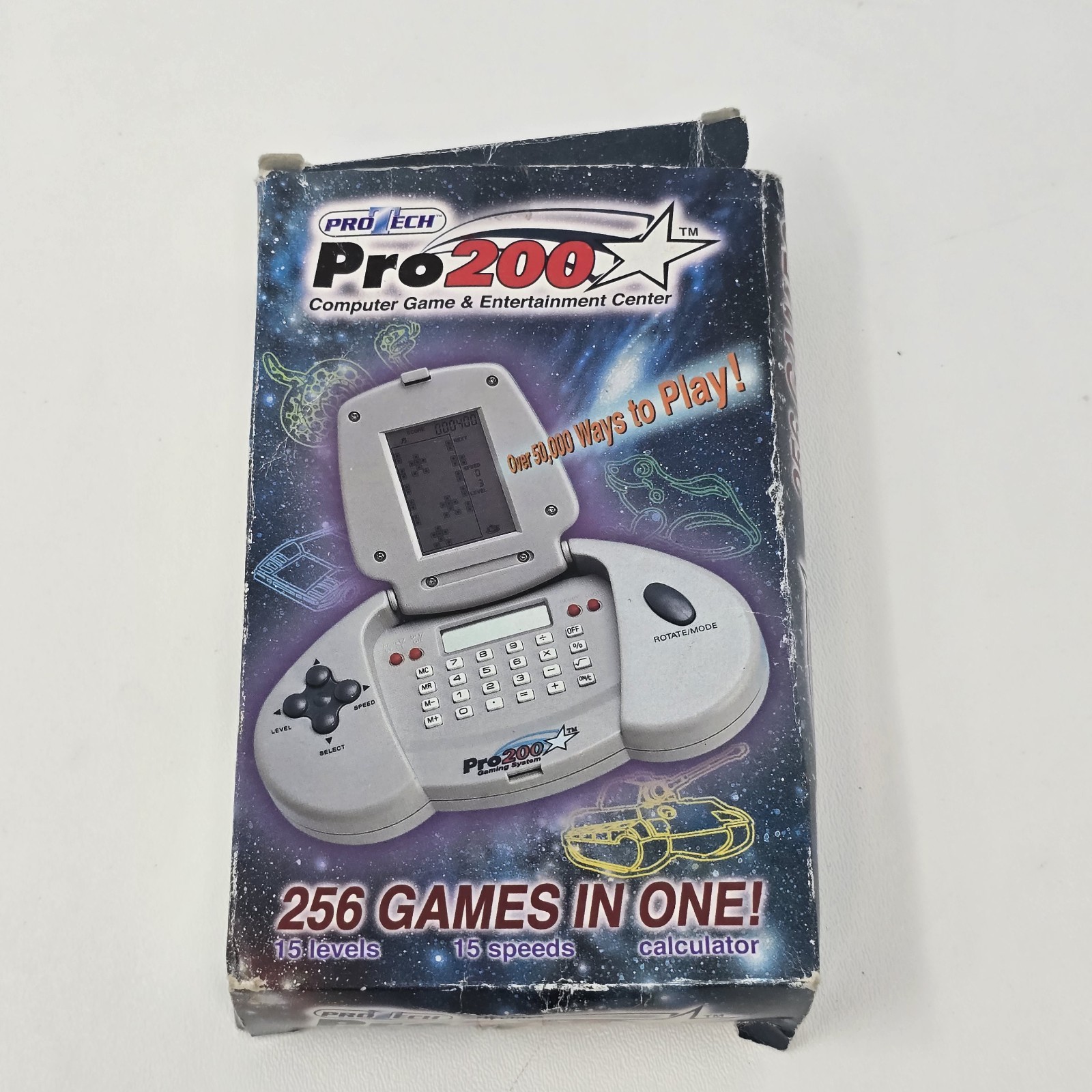 Protech Pro 200 Gaming System Handheld 256 Games Calculator Box Manual 2000s