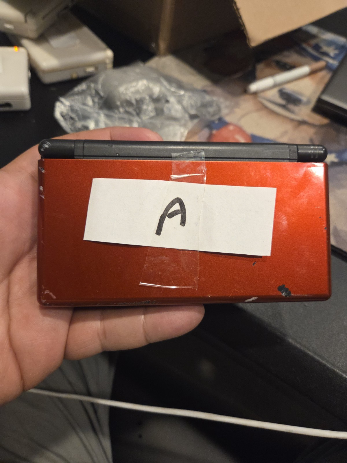 Nintendo DS Lite USG-001(JPN) Red Handheld Console w/ Stylus & Cable VGUC