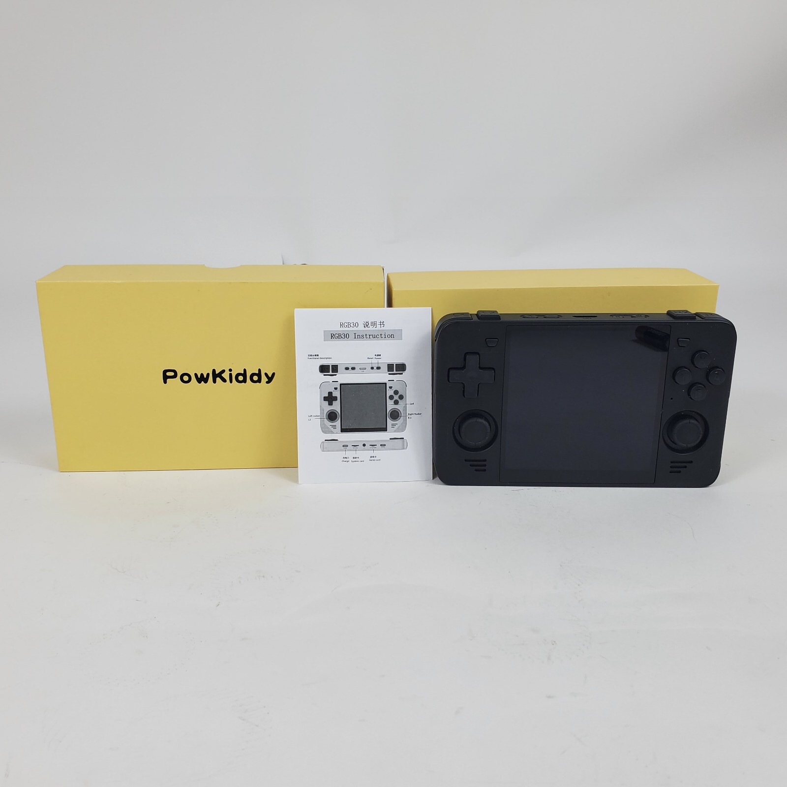 Powkiddy RGB30 Portable Retro Handheld Console w/ 128GB Card & Games! Black