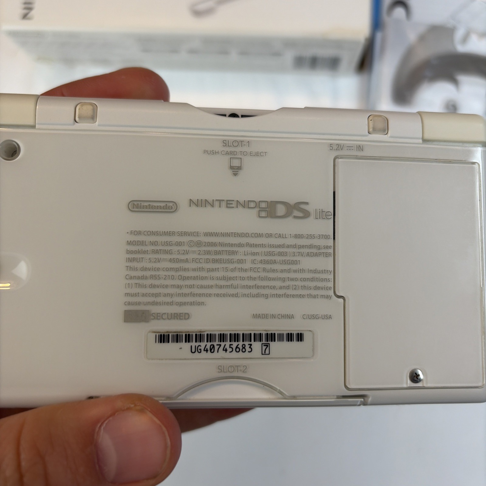 Nintendo DS Lite Polar White Handheld System Complete In Box Tested CIB