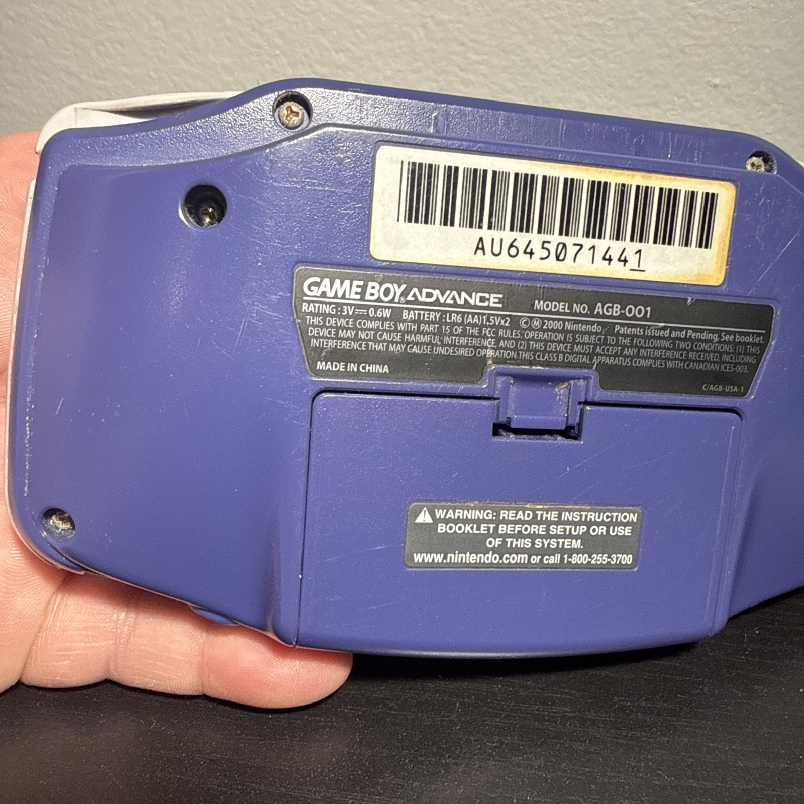 Nintendo Game Boy Advance Handheld System – Indigo (AGB-001)