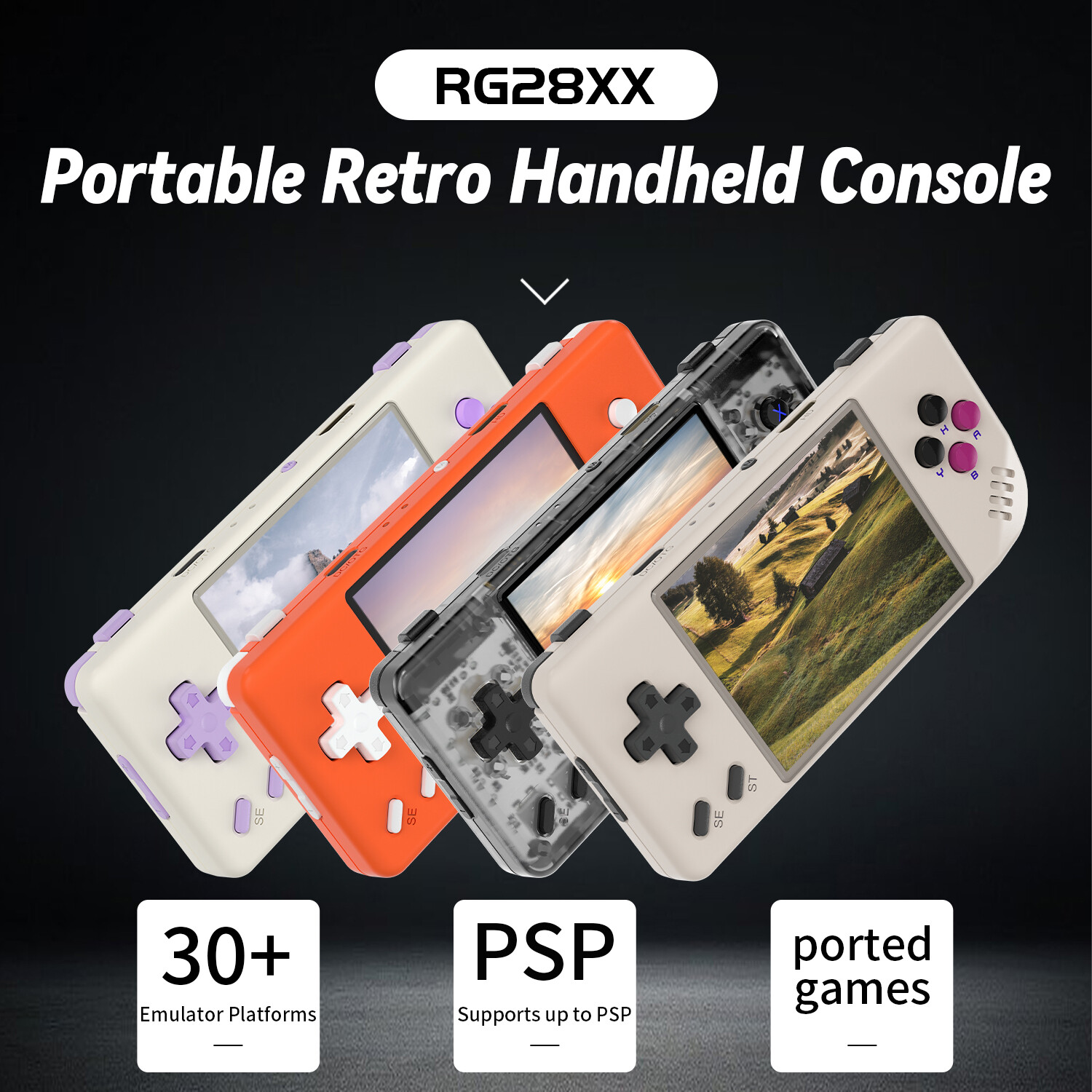 ANBERNIC Pocket RG28XX Handheld Game ConsoleLinux System 3100mAh 5K+Games Gifts