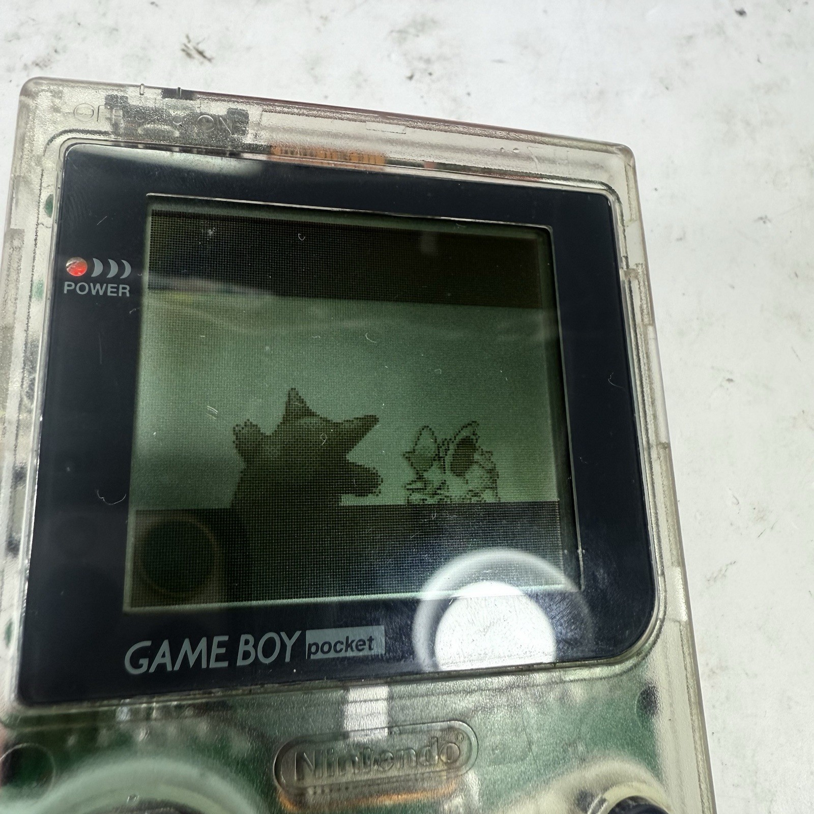 Nintendo Gameboy Pocket Clear Transparent MGB-001 | TESTED