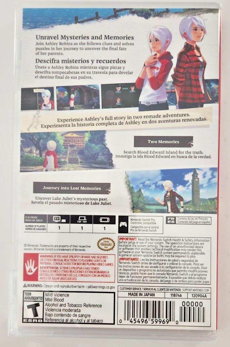 Another Code Recollection Switch Brand New Game Special (2024 Adventure)