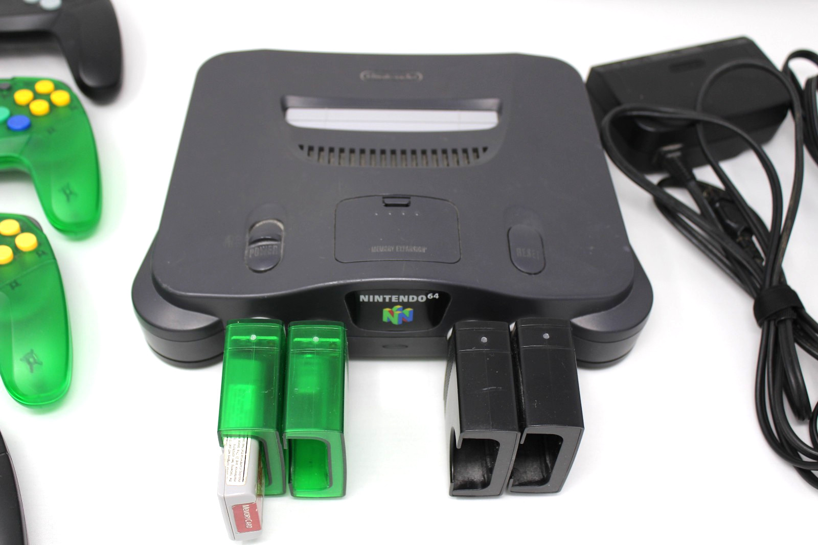 Nintendo 64 System with expansion pak Bundle Set + 4 Retro Fighter Controllers