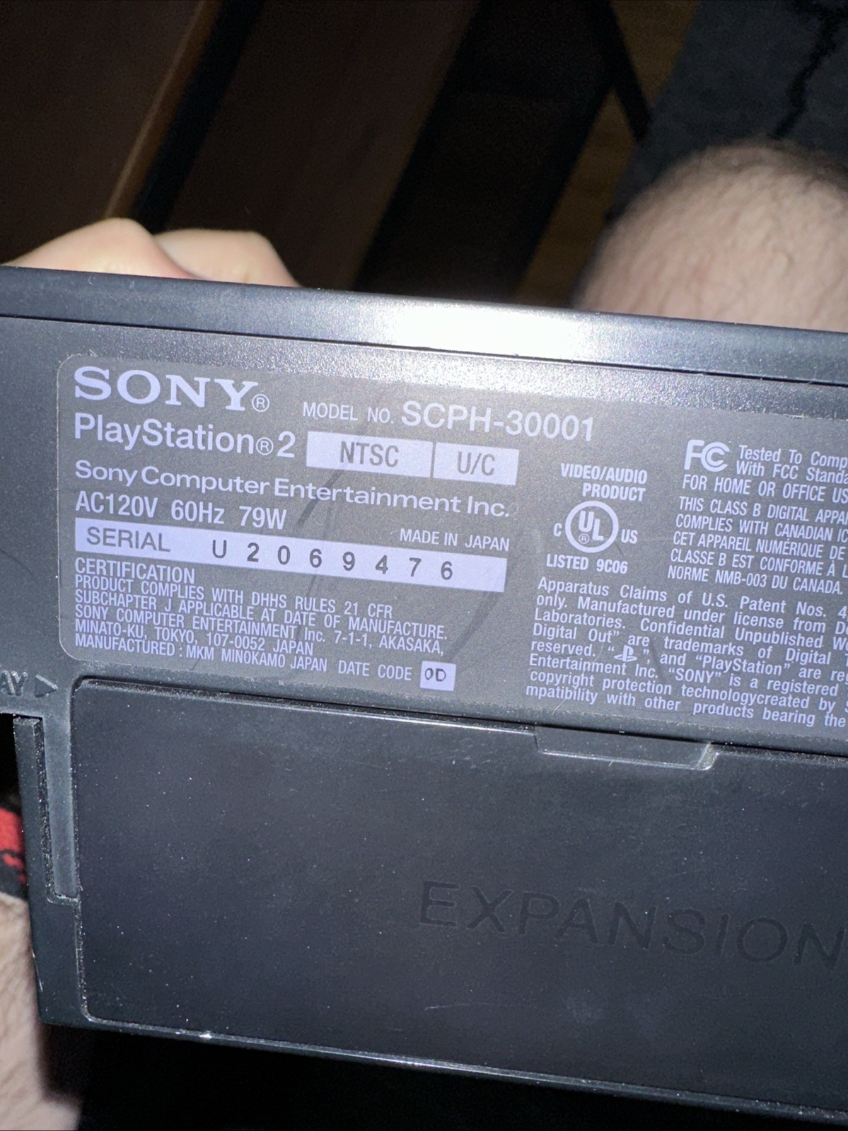 Sony PlayStation 2 PS2 Console Fat Logitech Wireless Controller SCPH-30001 WORKS