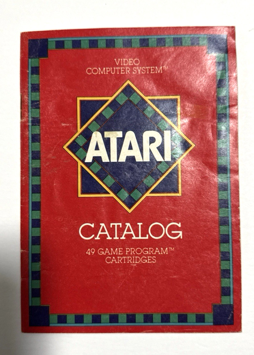 Atari 2600 Console Bundle Power Supply, Controller, 4 Games, Catalog