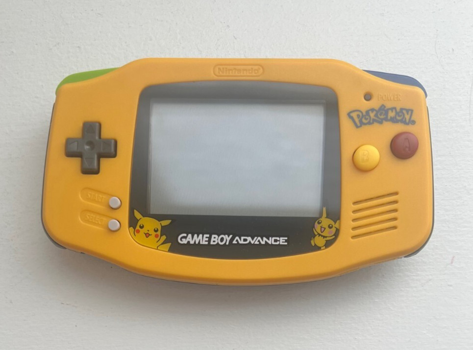 Nintendo Game Boy Advance Console – Pikachu Pokemon Edition – Custom New Shell