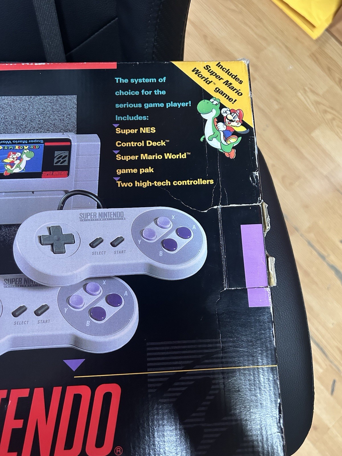 Nintendo Super NES Super Set Console Super Mario World/Mario All Stars in Box