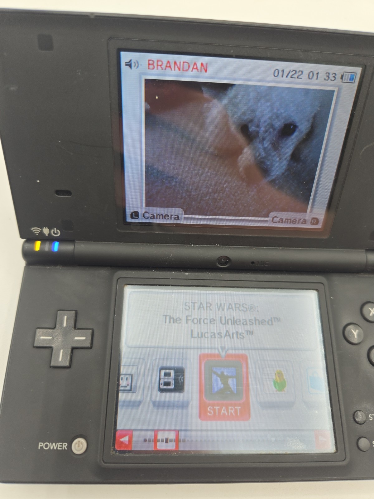 Nintendo Black DSi Handheld System Bundle Charger Star Wars Games Tested Stylus