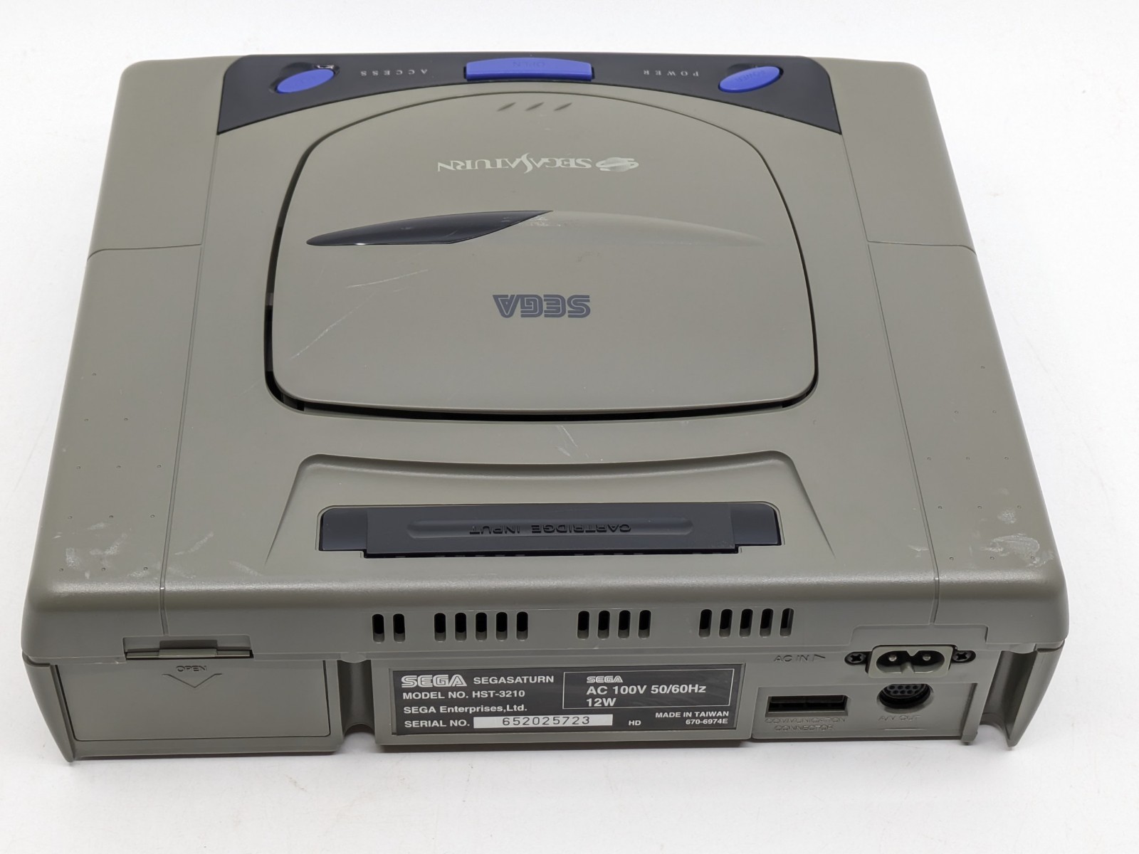 SEGA Saturn HST-3210 Gray Console Complete Set Tested Japan NTSC-J