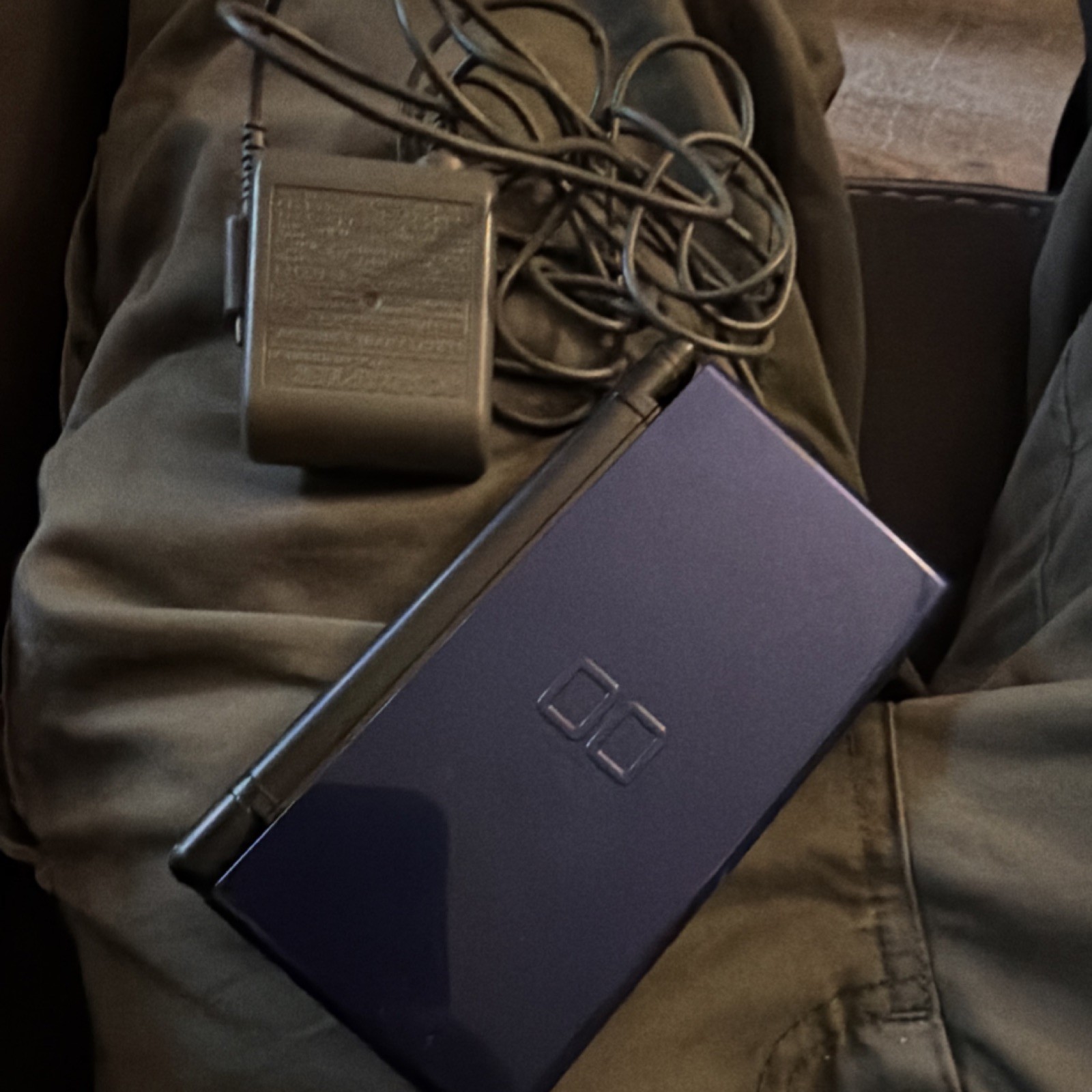 Nintendo DS Lite Dark Blue & Black Dual Screen Handheld Console with Charger