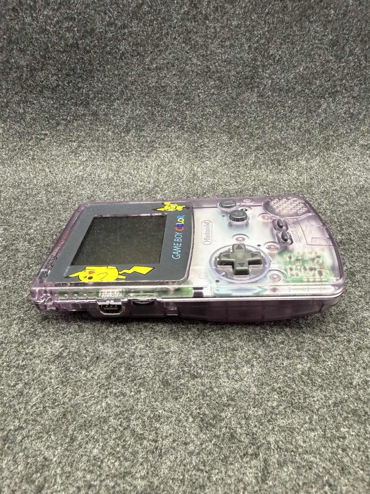 Nintendo Game Boy Color Atomic Purple CGB-001 Pokemon Lens & TESTED