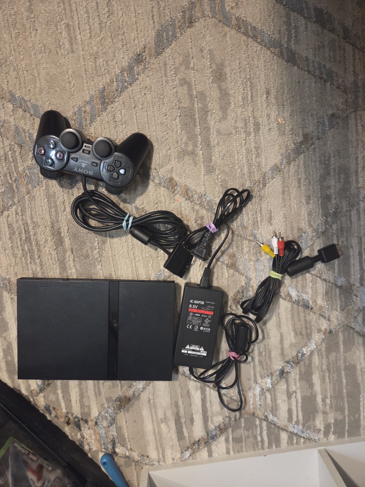Sony PlayStation 2 Slim SCPH-79001 Black NTSC-U/C Console Bundle w/ Controller