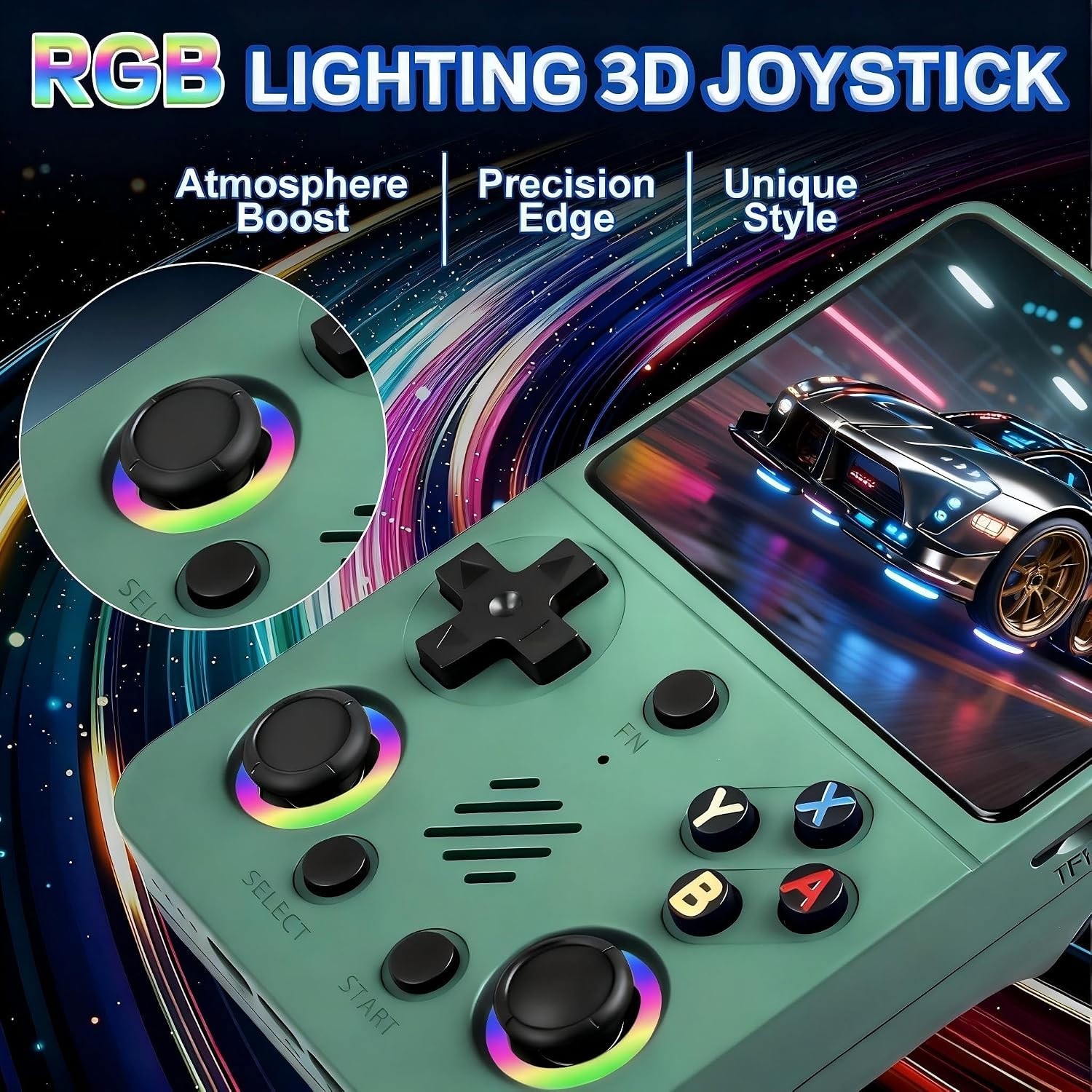 RG36PRO Vintage Gaming Console – 64GB Storage, Multiplayer & Ergonomic Design