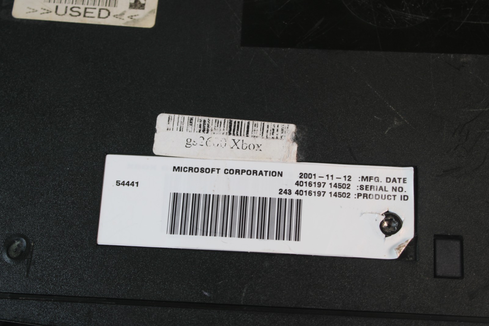 Microsoft Original Xbox Console – for parts – CD Drive does work