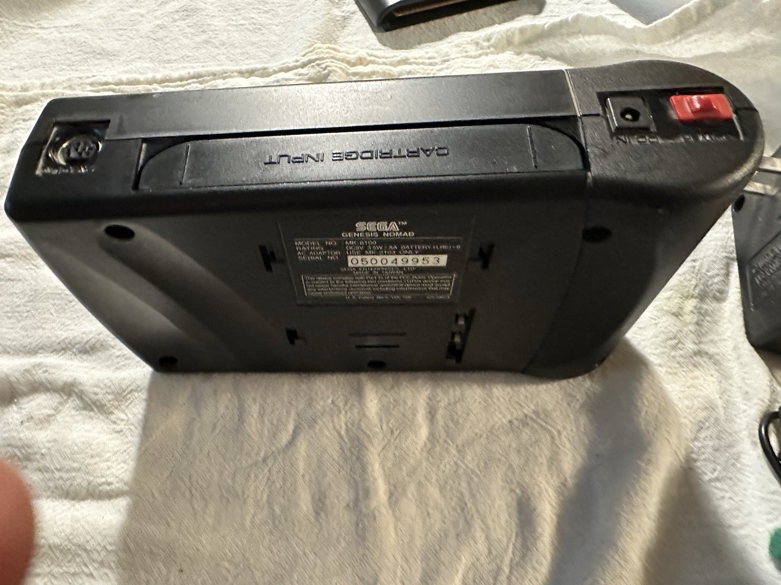 SEGA Genesis Nomad MK-6100 Handheld System W/ power supply. Tested runs great.