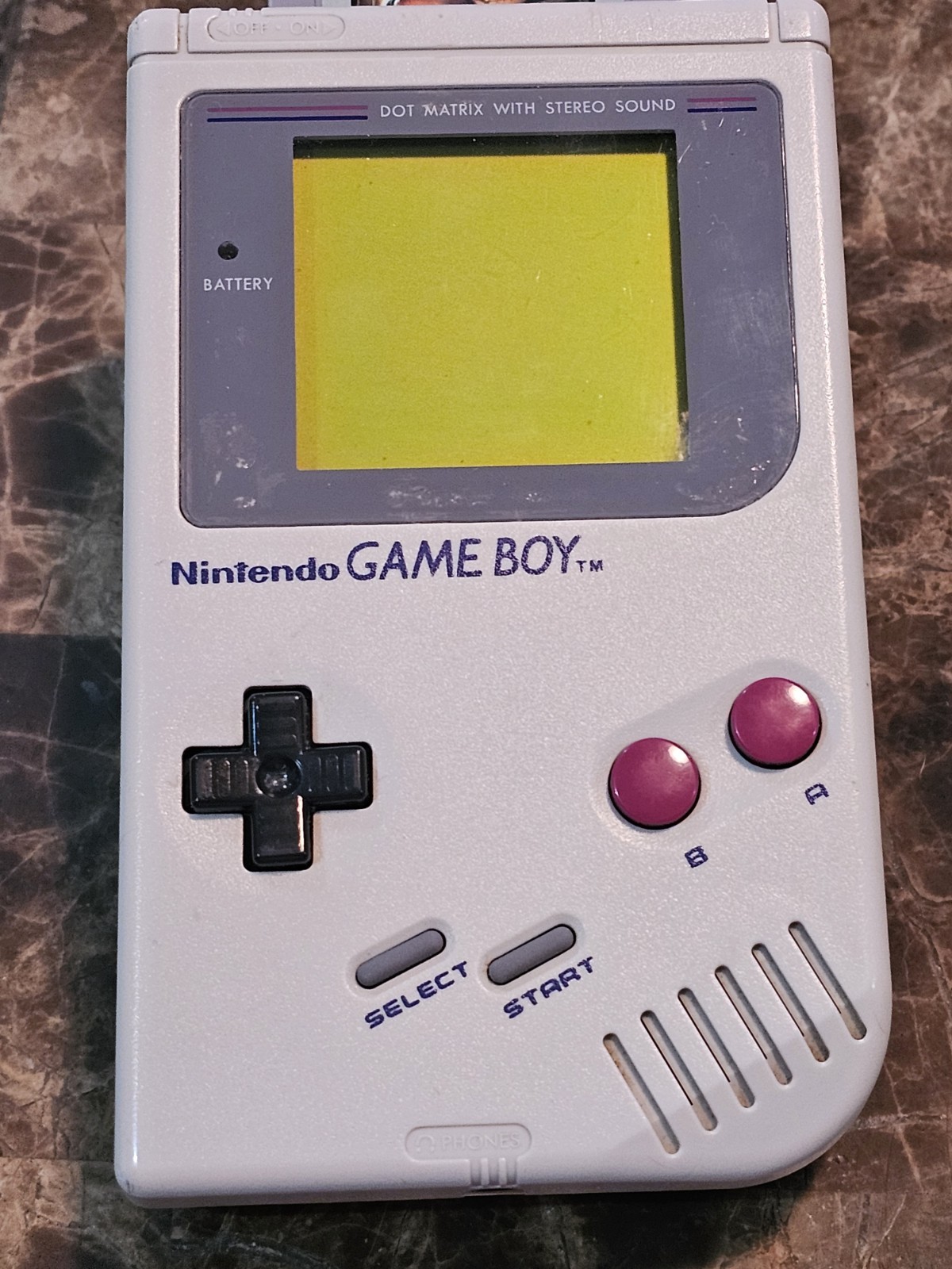 Nintendo GameBoy DMG-01 Console Grey OEM Play It Loud Case 6 Games **See Video**