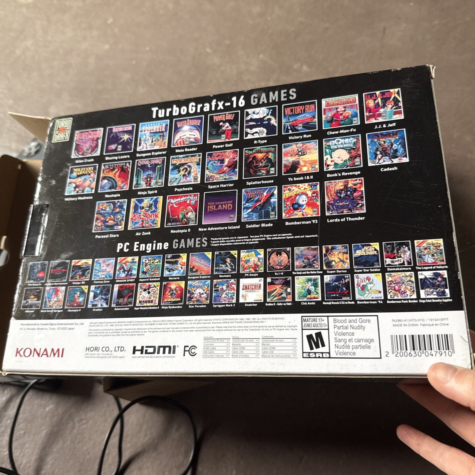 TurboGrafx 16 Mini Game Console 2020 Edition PC Engine TG16 HDMI NEC Used w/ Box